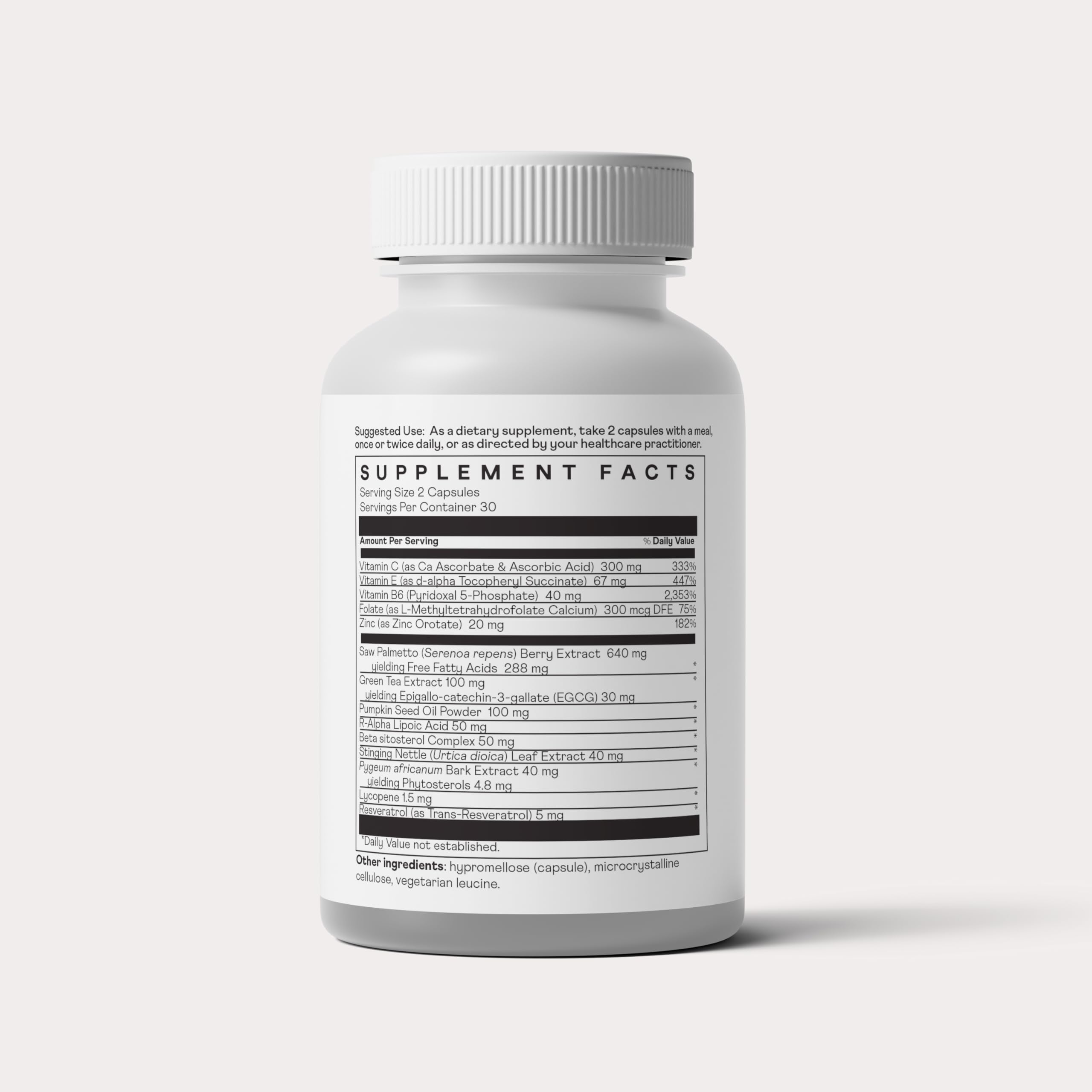 Nuray Prostate Support Supplement for Men and Women with Saw Palmetto, Vitamin C, Vitamin E, Zinc, Stinging Nettle & Alpha Lipoic Acid - 60 Vegetarian Capsules NurayAu supplements