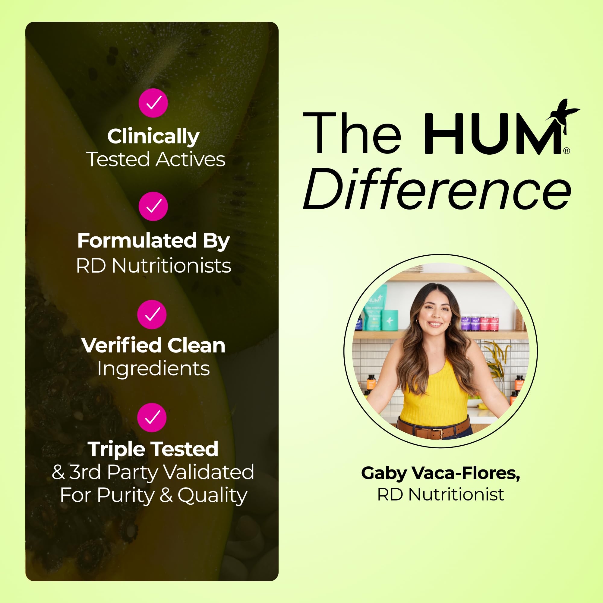 HUM Celery Juice Fiber Gummies for Adults, First Prebiotic Celery Juice Gummy, Gluten Free Fiber Supplement Supports Detoxification, Gut Health, Greens Gummies, Chlorophyll & Prebiotic Fiber, 60 Count HUMAu supplements