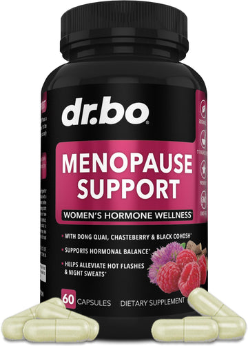 Menopause Supplements for Women Support Pills - Natural Menopause Relief for Hot Flashes, Night Sweats & Mood Swings with Dong Quai, Chasteberry & Black Cohosh - Hormone Balance for Women Supplement DR. BOAu supplements