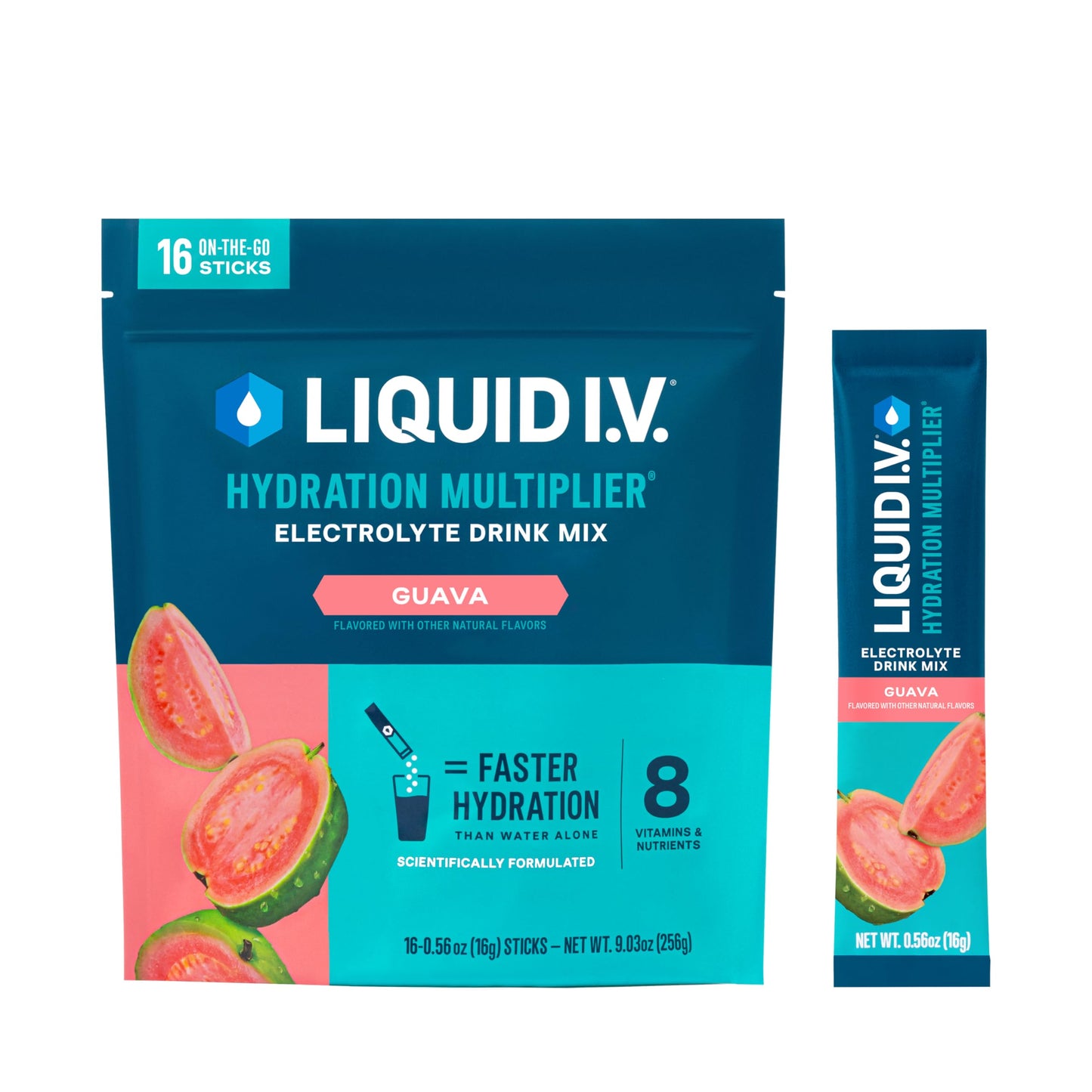 Liquid I.V.® Hydration Multiplier - Guava | Electrolyte Powder Drink Mix | 1 Pack (16 Servings) Liquid I.V.US supplements
