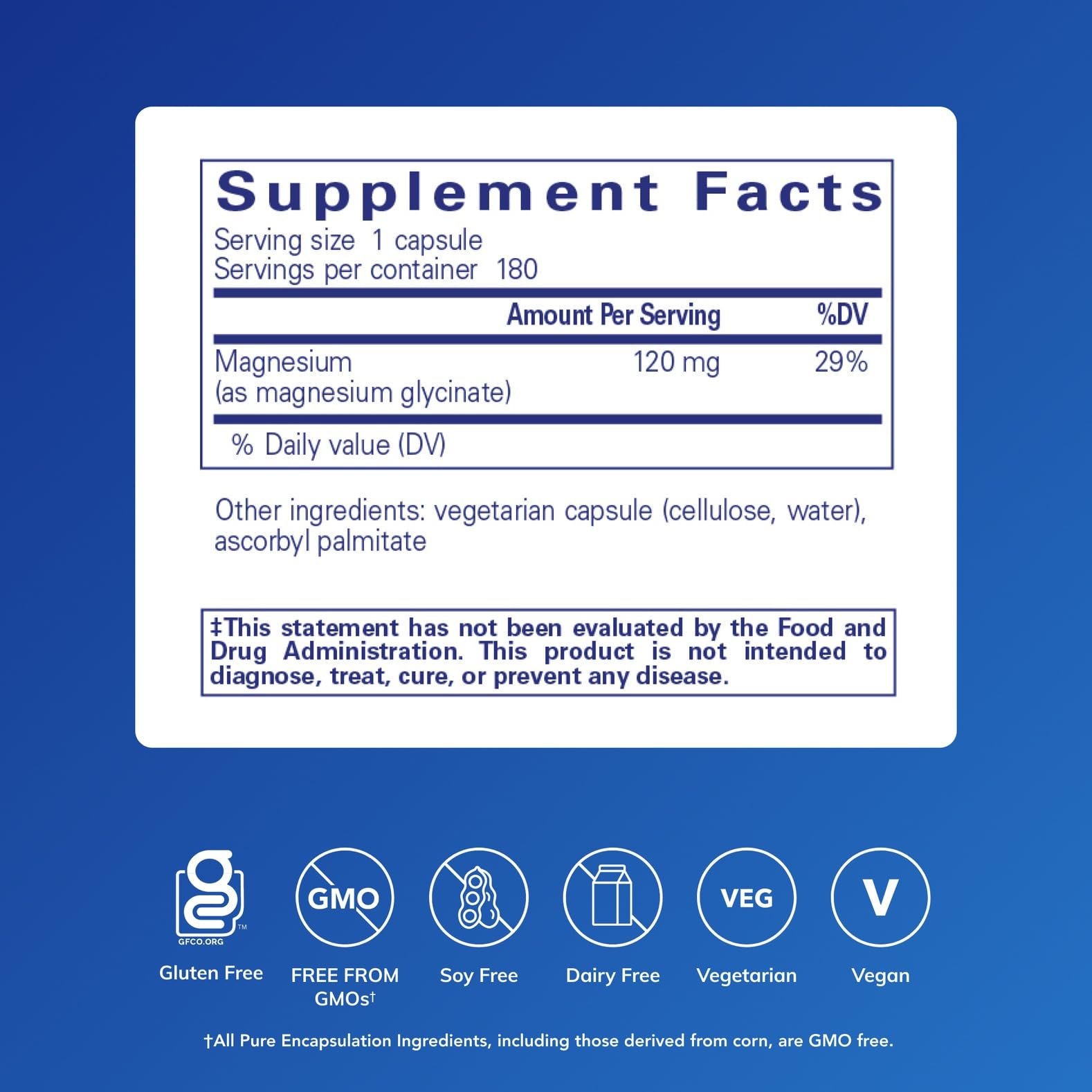 Pure Encapsulations Magnesium (Glycinate) - Supplement to Support Stress Relief, Sleep, Heart Health, Nerves, Muscles, and Metabolism* - with Magnesium Glycinate - 180 Capsules Pure EncapsulationsAu supplements