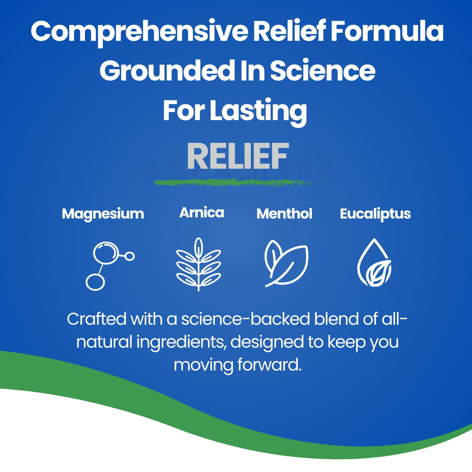 Seagenix Menthol Relief Muscle and Joint Foam - Magnesium Spray Menthol Formula - Joint and Muscle Relief – Relax Tight Muscles – Ease Muscle Cramps Fast - All Natural – Relief for Legs, Neck, Back. SeagenixAu supplements