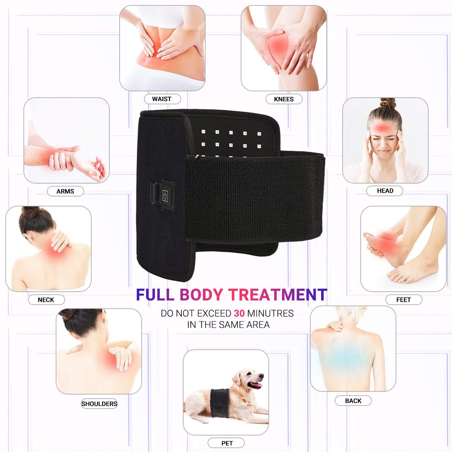 LPSAFP Red Light Therapy Belt for Body, Wearable Device with Blue, red and Near Infrared Light LPSAFPAu supplements