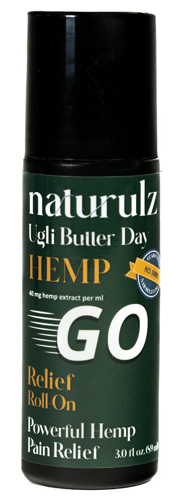 Ugli Butter Hemp Daytime Roll-On 3oz – Soothing Roll-On with Oregon-Grown Hemp, Capsaicin, Arnica & Turmeric for Back, Knee, Leg, Hip Soreness & Discomfort, Ideal for Neck & Shoulder Tightness NaturulzAu supplements