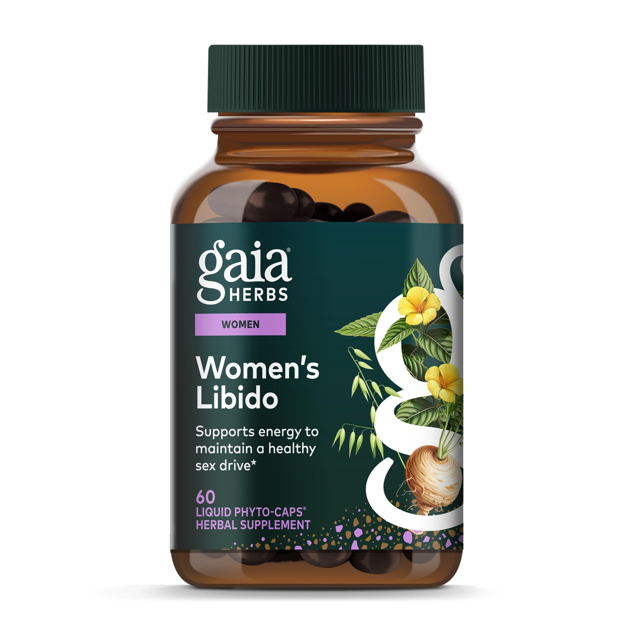 Gaia Herbs Womens Libido - Supports Energy to Maintain Healthy Libido* - with Tribulus & Horny Goat Weed - 60 Vegan Liquid Phyto-Caps (60 Servings) Gaia HerbsAu supplements