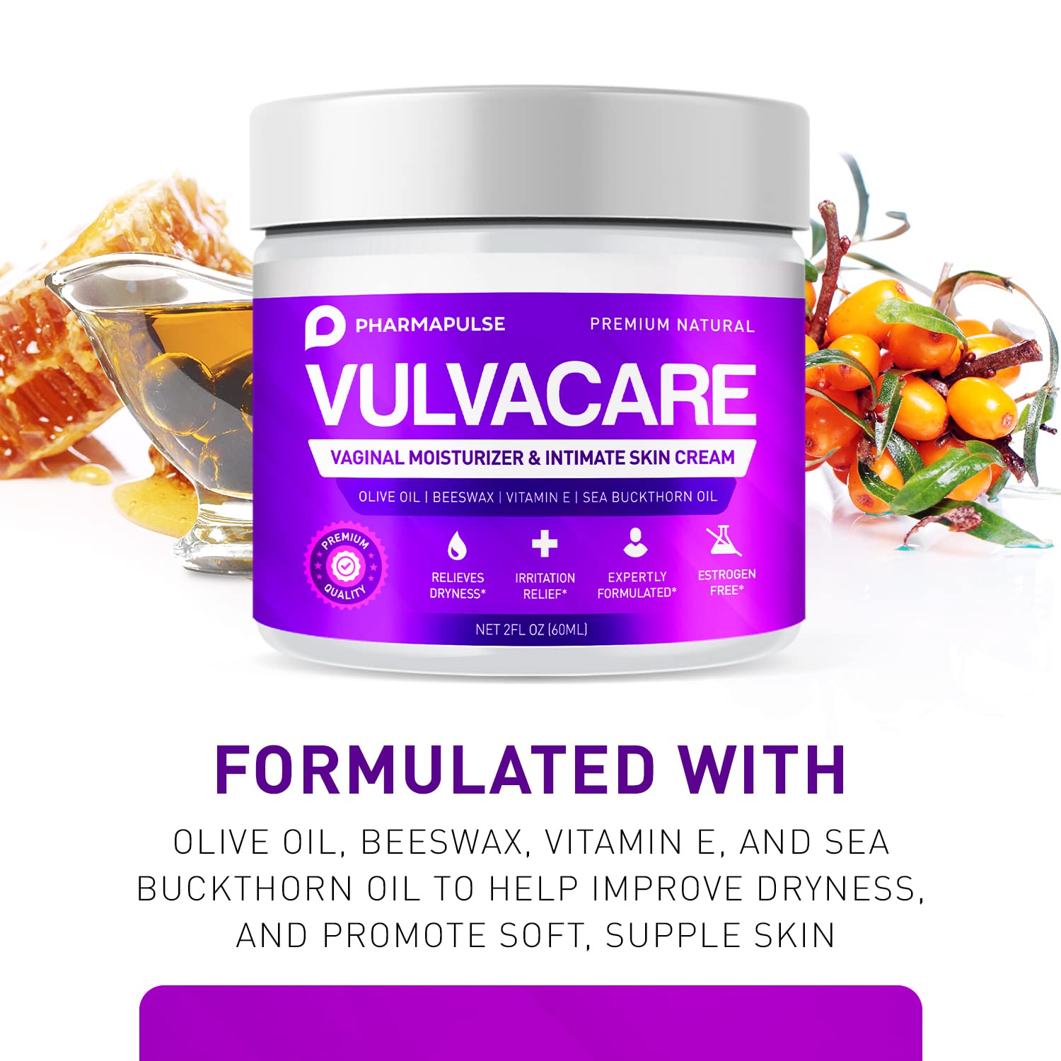 Pharmapulse Vaginal Moisturizer, Vulva Balm Cream, Intimate Skin Care, Menopause Support PharmapulseAu supplements