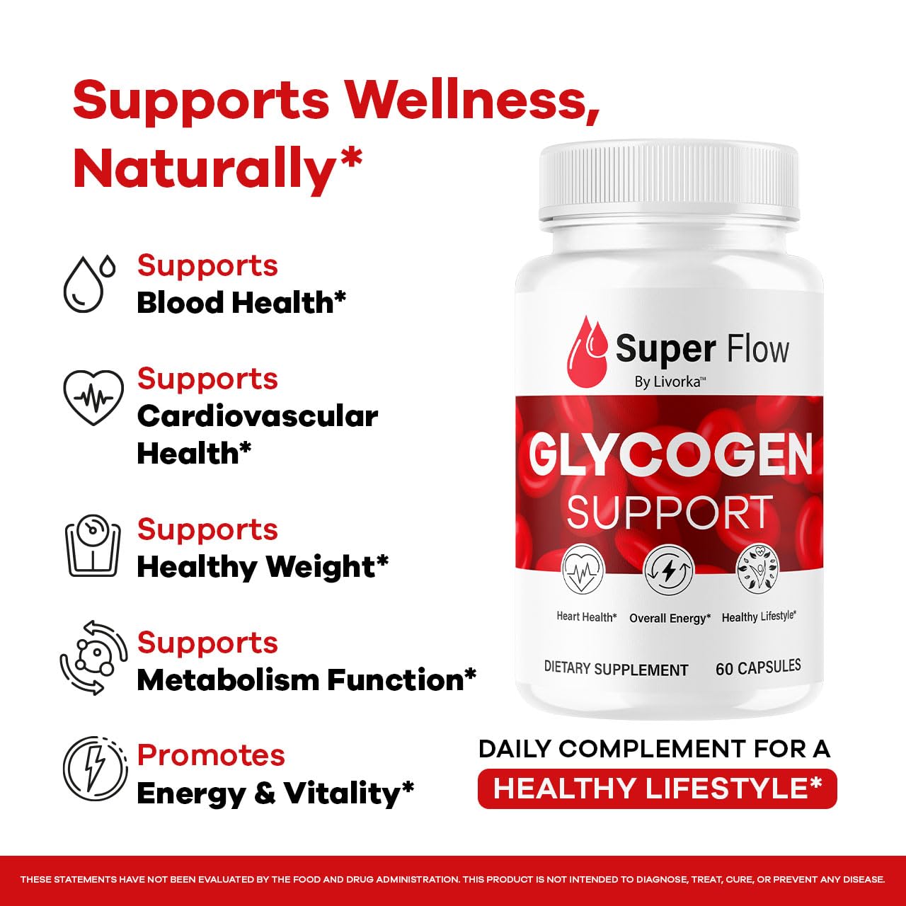 (2 Pack) Super Flow Glycogen Capsules - Official SuperFlow Advanced Glycogen Support Pills - Maximum Strength, Natural Formula Vitamins for Overall Health & Wellness Reviews, 120 Capsules for 2 Months LIVORKAAu supplements