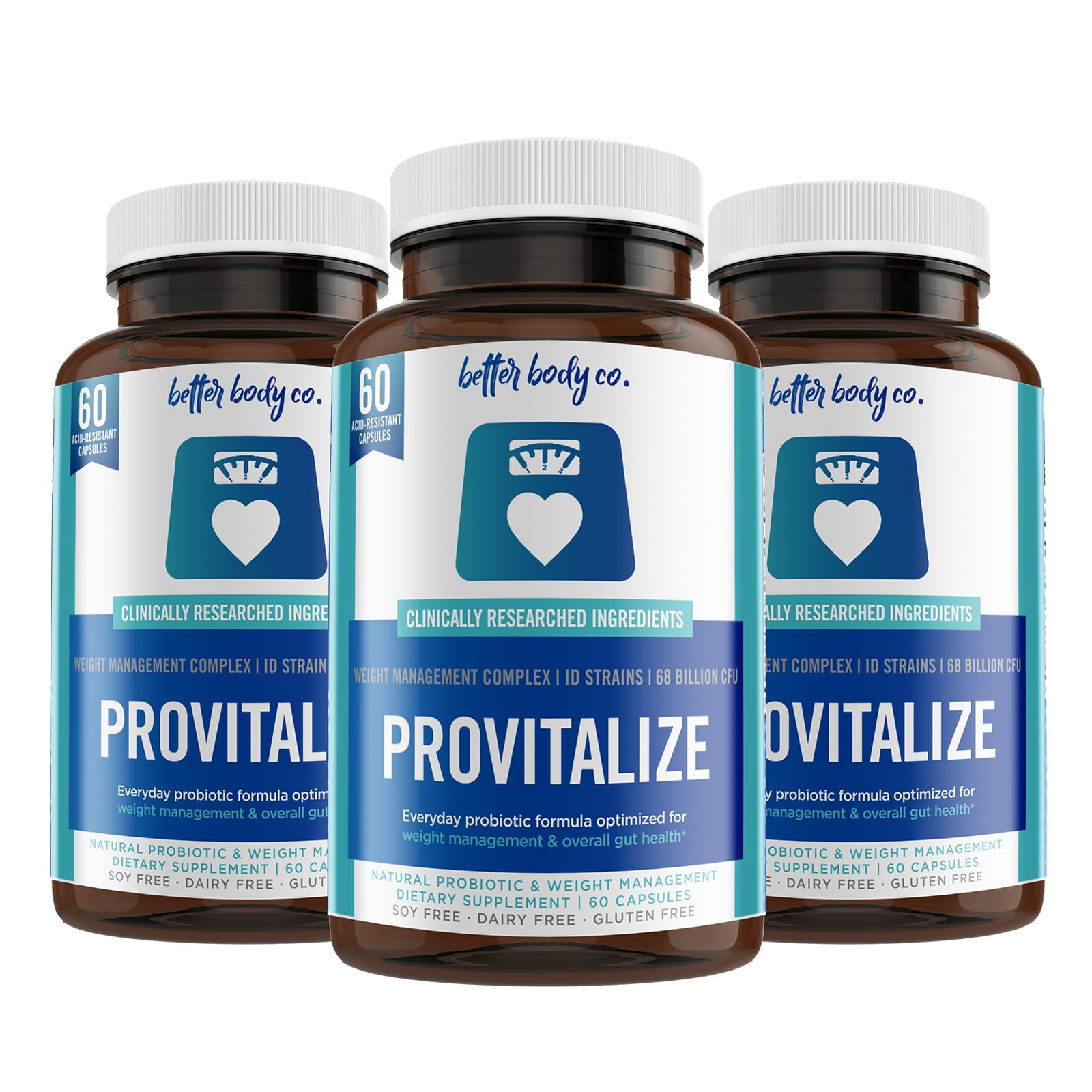 Better Body Co. Provitalize | Probiotics for Women, Menopause (3 Pack) Better Body Co.US supplements