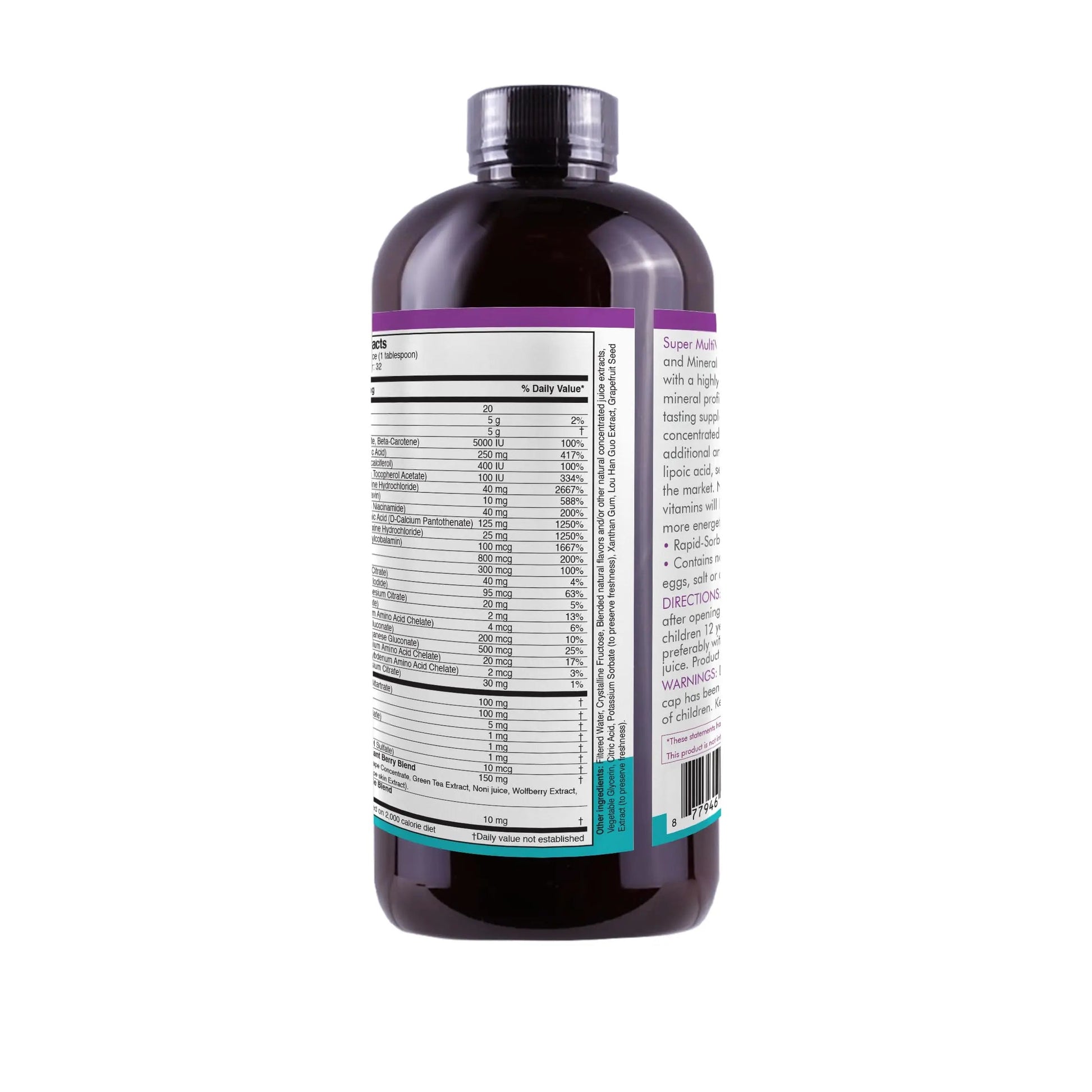 Liquid Super Multivitamin and Minerals - Premium Liquid Vitamins for Enhanced Absorption - Daily Liquid Multivitamin Supplement Life SolutionsAu supplements