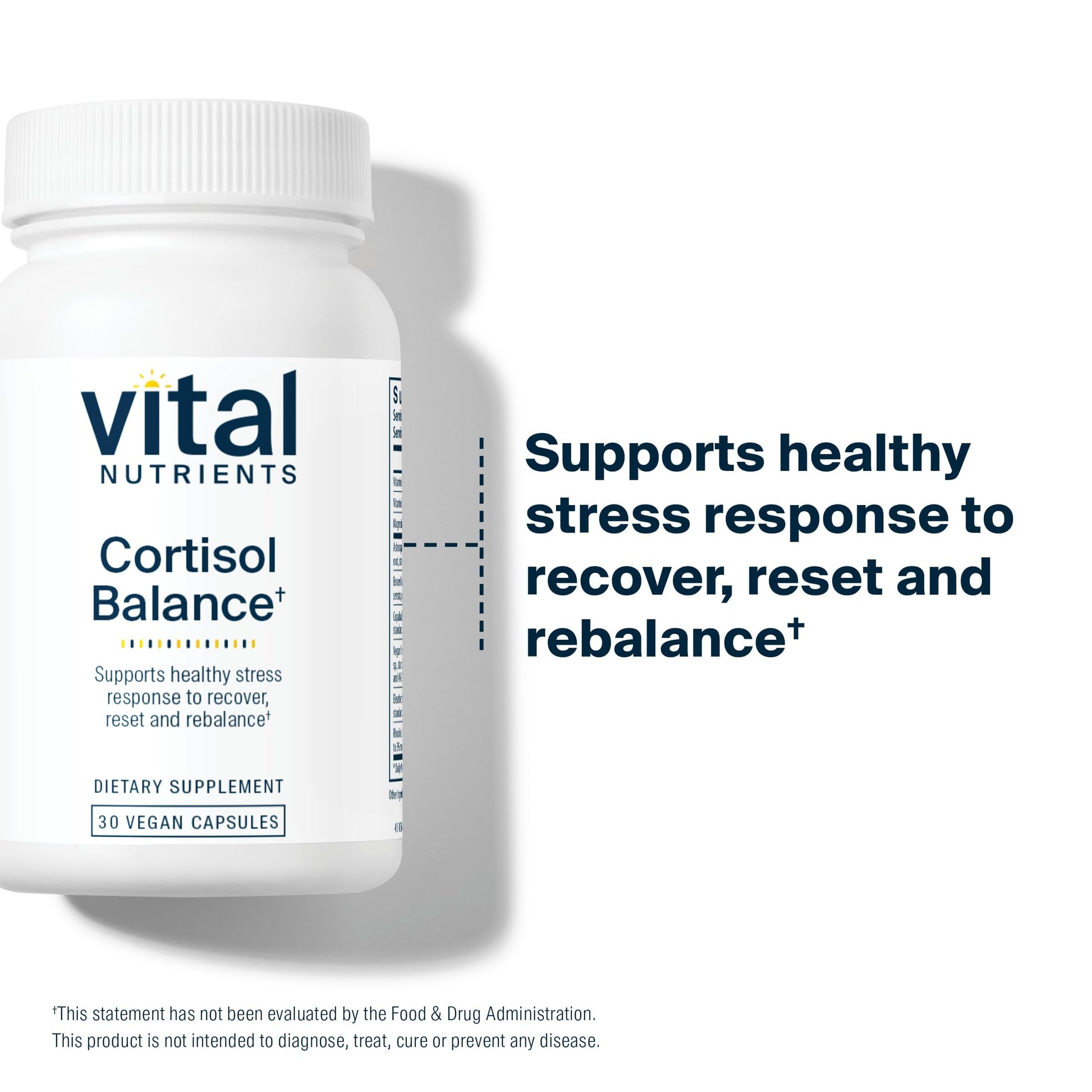 Vital Nutrients Cortisol Balance - Vegan Stress Relief Supplement - Cortisol Manager Supports Energy & Stress Levels - Ashwagandha & Magnesium for Relaxation - Gluten, Dairy, Soy Free - 30 Capsules Vital NutrientsAu supplements