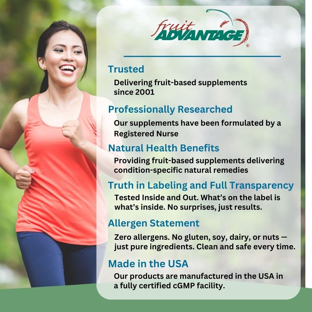 Fruit Advantage Montmorency Tart Cherry Capsules Joint Formula 1200 mg per Serving - 60 Vegetarian Capsules Fruit AdvantageAu supplements