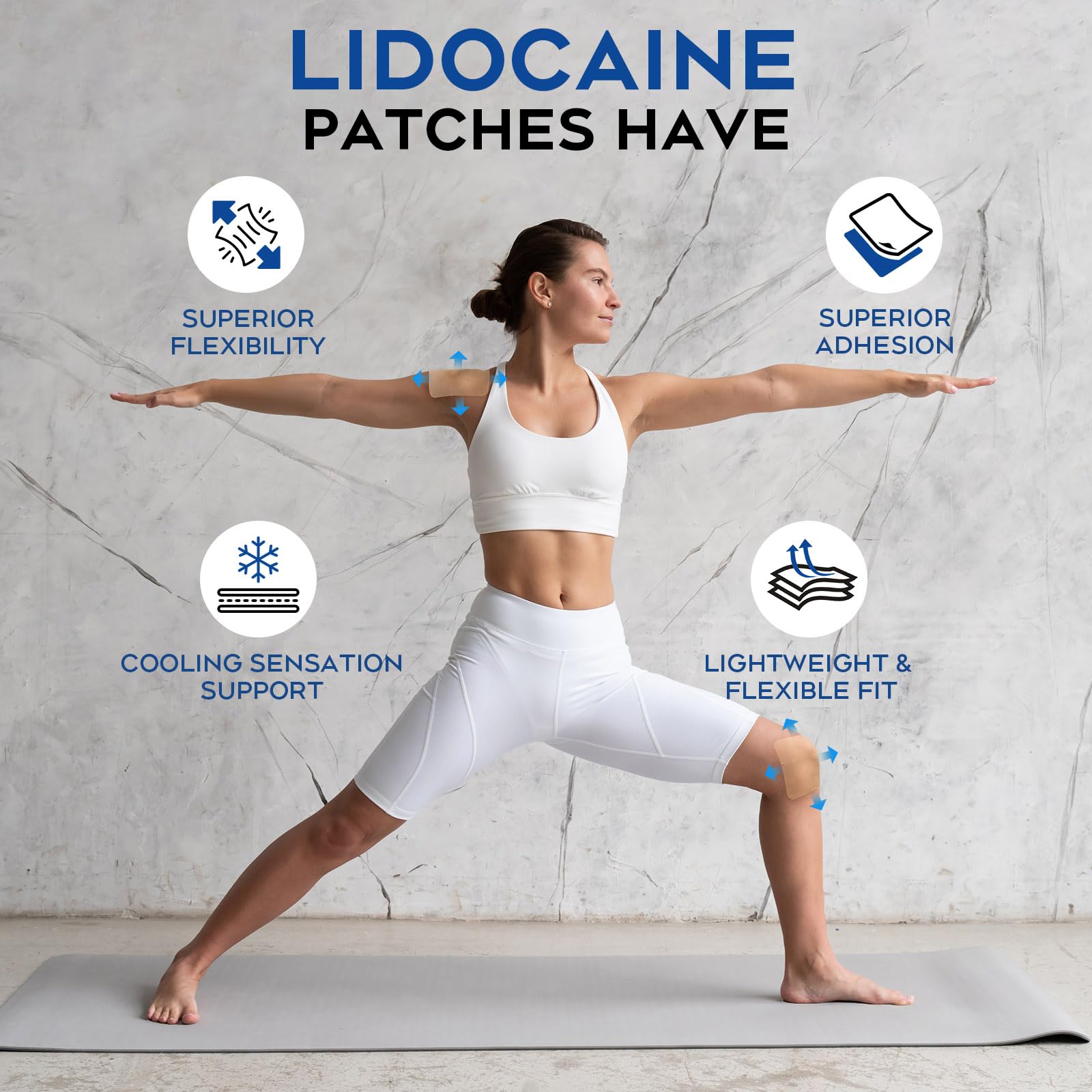 Uposiut Lidocaine 4% Patches - Extra Strength Lidocaine Patches (40 Patches), for Neck, Shoulder, Back, Knee, and Ankle Muscles, 12-Hour Effectiveness-A001L UposiutAu supplements