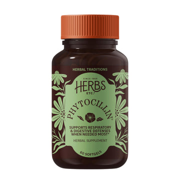 Herbs Etc. Phytocillin - Respiratory & Digestive Health Support Supplement - Herbal Formula to Support Digestion - Support Healthy Breathing - 60 Softgels (60 Servings) Herbs Etc.Au supplements