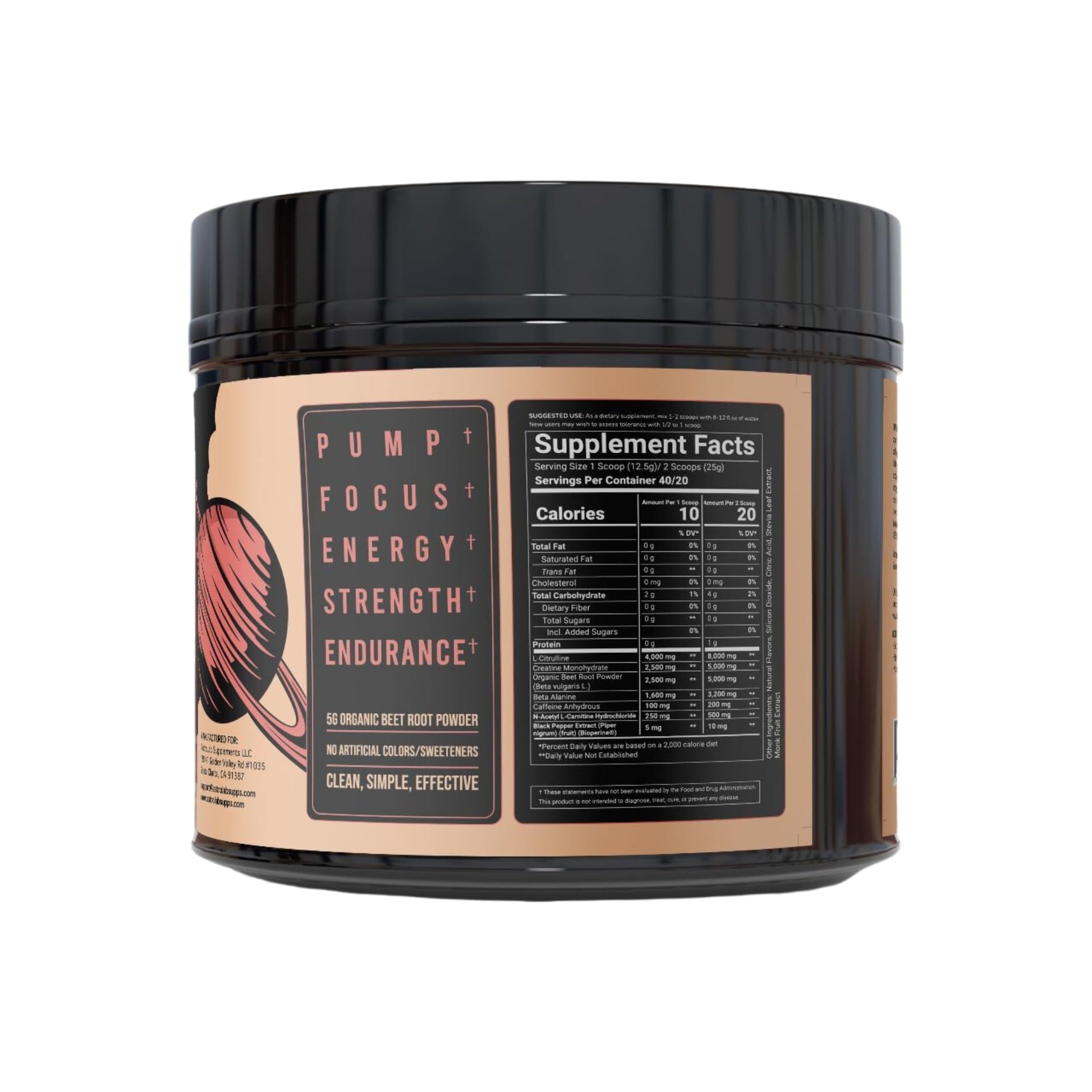 BLASTOFF Pre-Workout Powder - Organic Beet Root Powder with Natural Peach Mango AstroLab SupplementsAu supplements