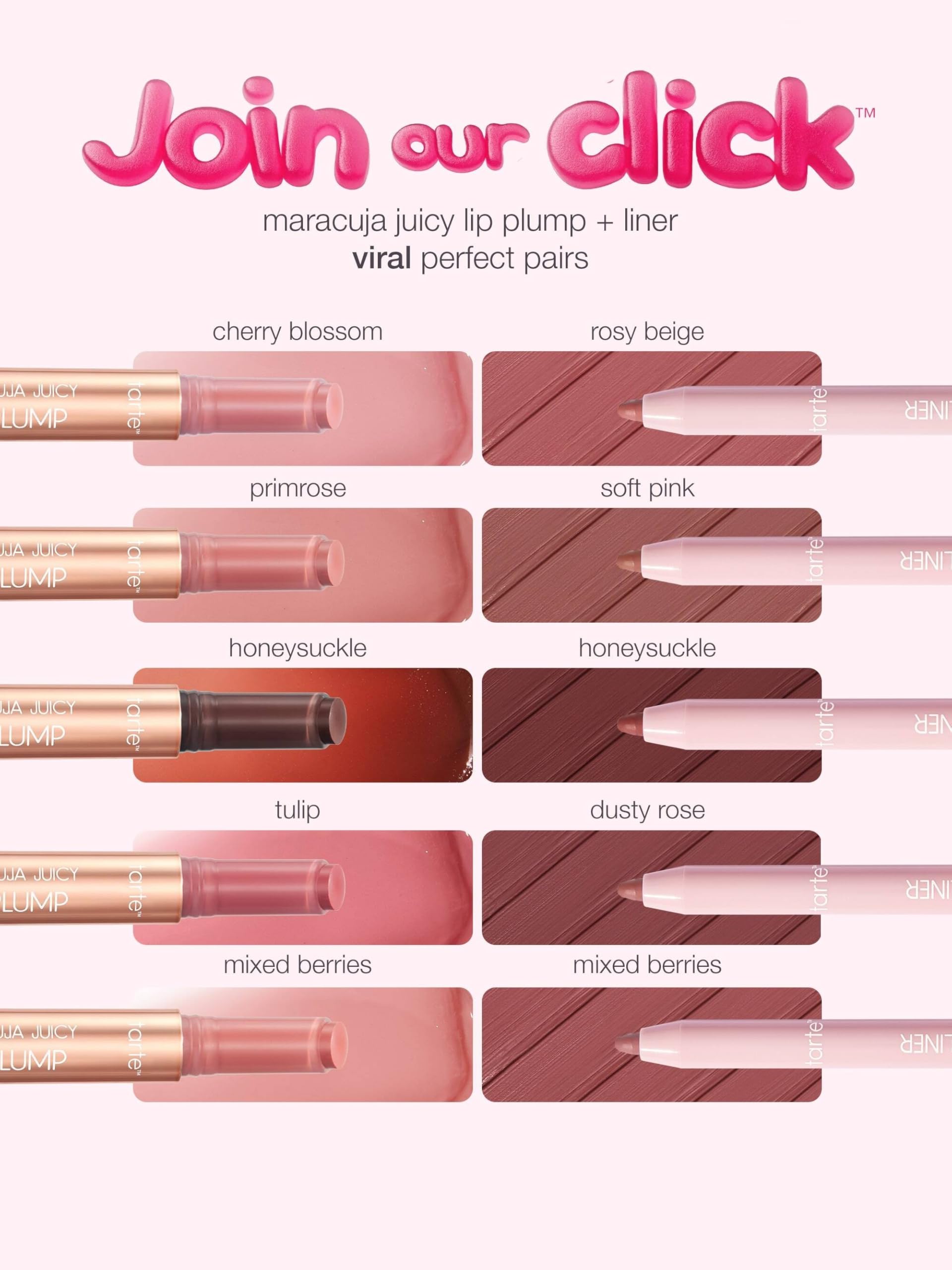 tarte maracuja juicy lip liner – Creamy, Matte, Lip Liner with Hyaluronic Acid with Vitamin E, Vegan & Cruelty-Free, full size, soft pink tarteAu supplements