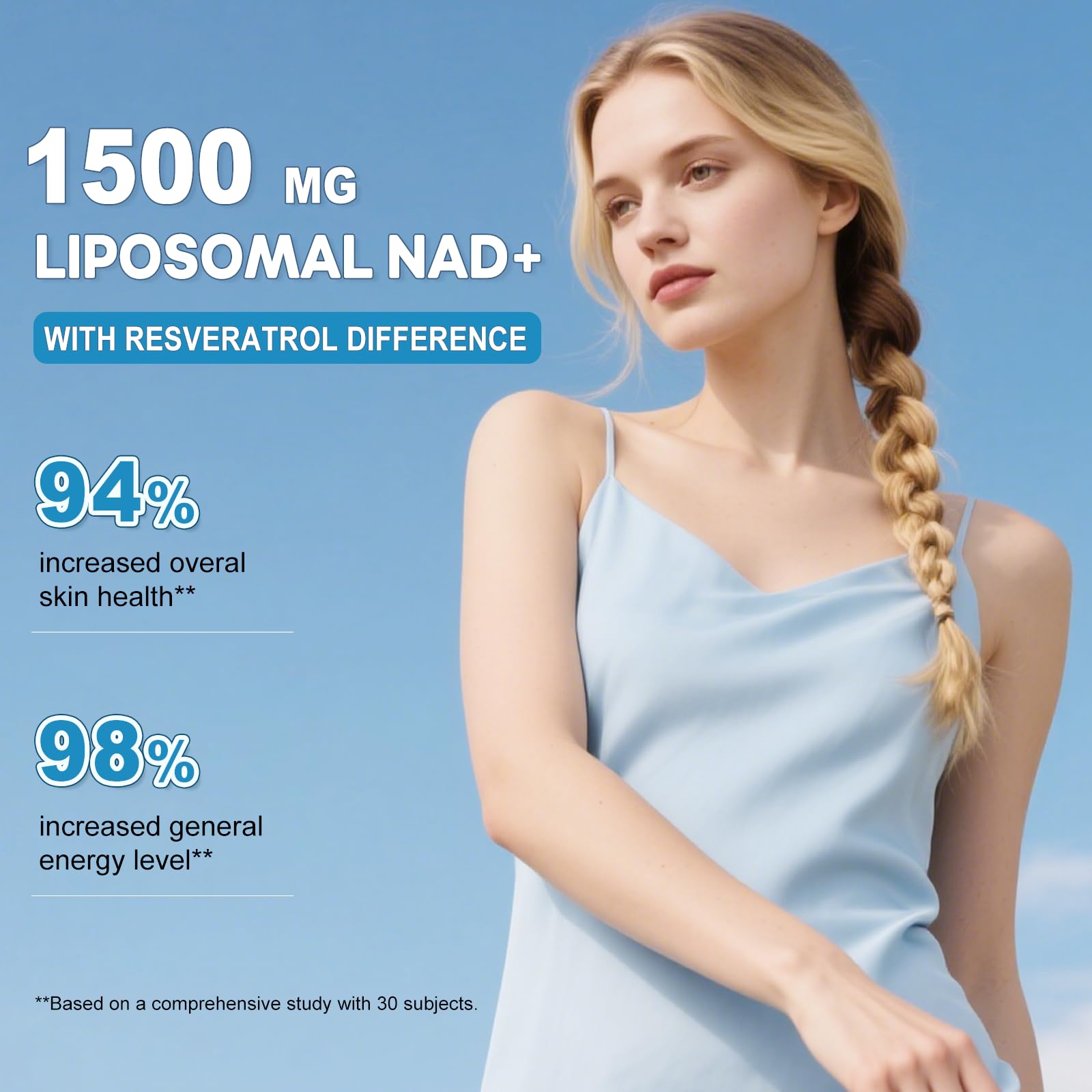 BEWORD Liposomal NAD 2000 Mg, 180 Capsules, 4-in-1 Formula with Liposomal NAD, Trans-Resveratrol, Non-GMO | Energy Support BEWORDAu supplements