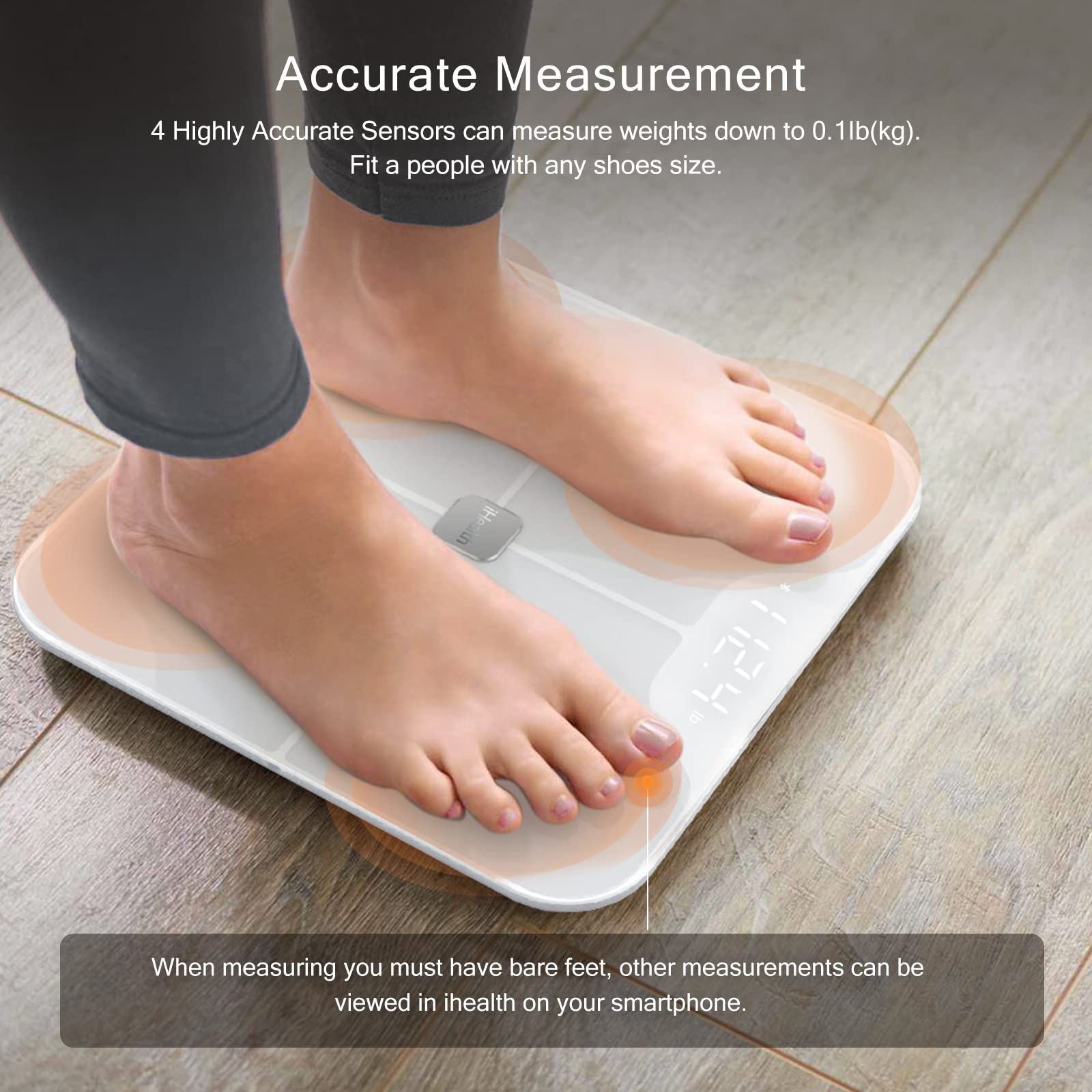 iHealth Nexus Smart Scale for Body Weight Bluetooth, Digital Bathroom Scale Body Fat and Muscle iHealthUS supplements