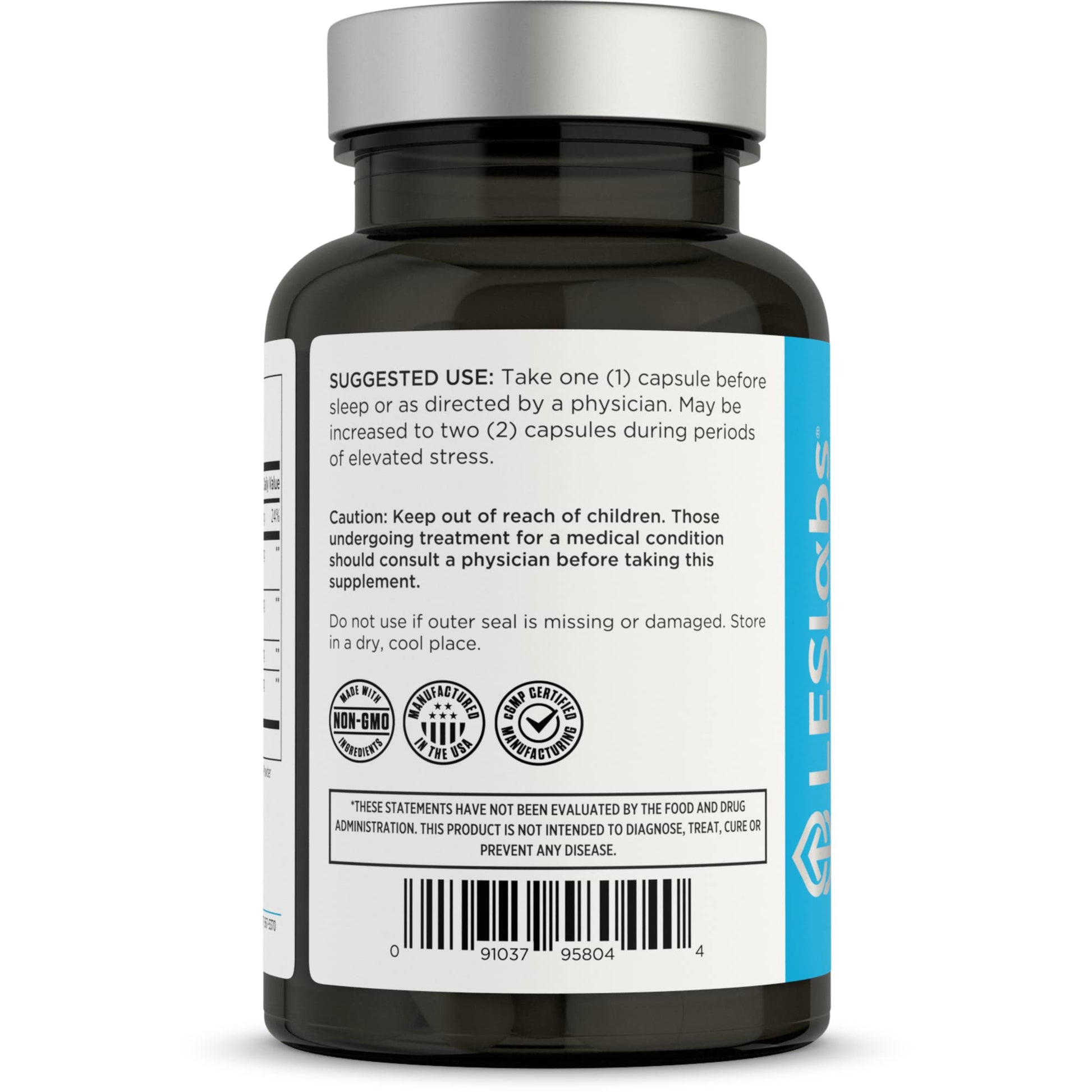 LES Labs Cortisol Health – Stress Relief, Balanced Cortisol Response, Relaxation & Deep Sleep – Phosphatidylserine, Magnesium, Magnolia Bark, Rhodiola Rosea & Ashwagandha – Non-GMO – 60 Capsules LES LabsAu supplements