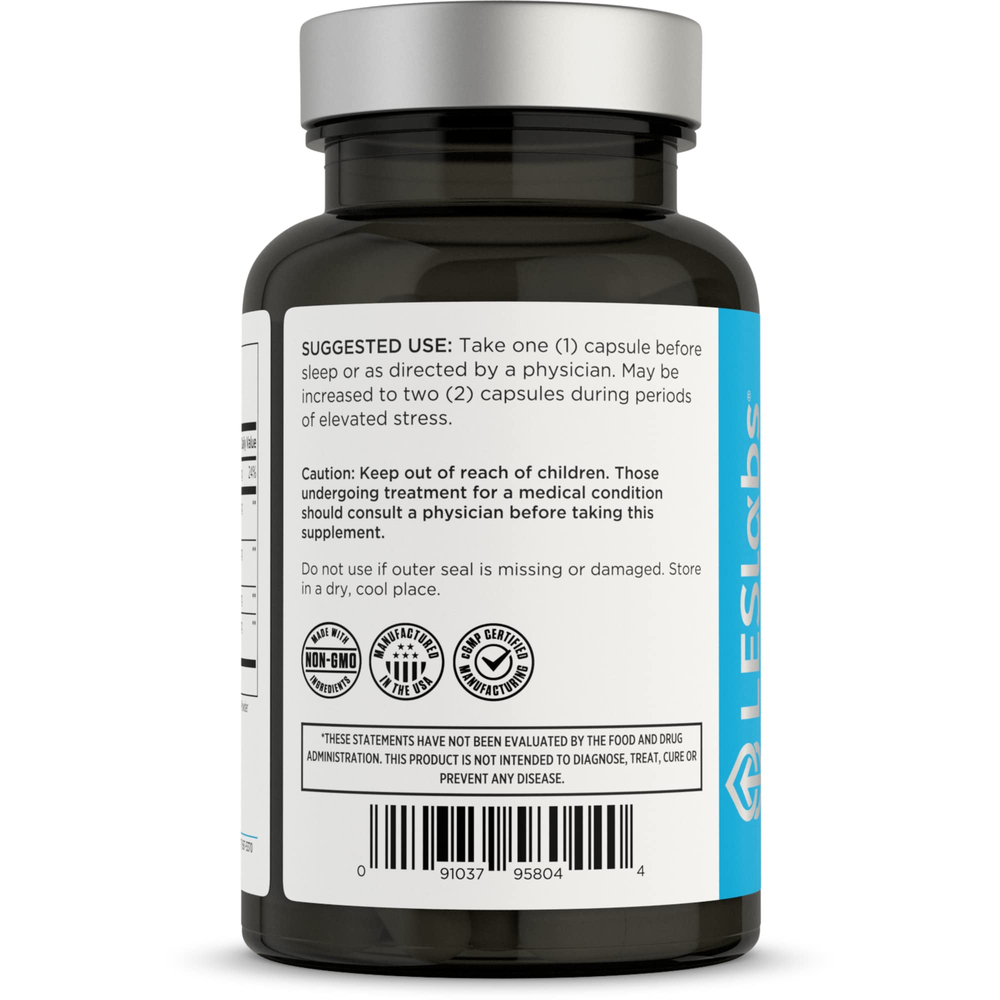 LES Labs Cortisol Health – Stress Relief, Balanced Cortisol Response, Relaxation & Deep Sleep – Phosphatidylserine, Magnesium, Magnolia Bark, Rhodiola Rosea & Ashwagandha – Non-GMO – 60 Capsules LES LabsAu supplements