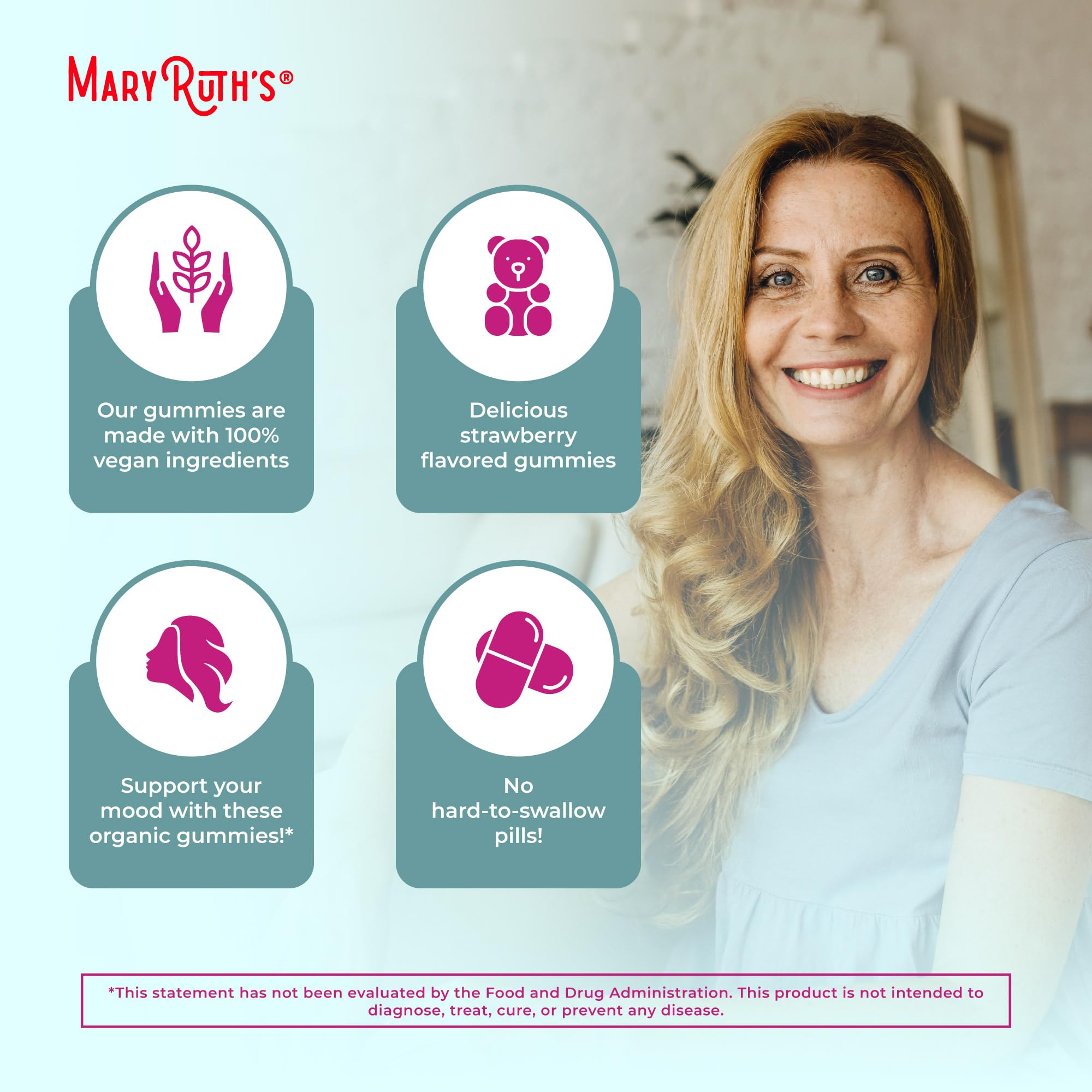Organic Menopause Gummies by MaryRuth's | Menopause Supplements for Women | Mood Support | Hot Flash Relief | Maca Root | Black Cohosh | USDA Organic | Non-GMO | Vegan | 30 Servings MARYRUTH'SAu supplements