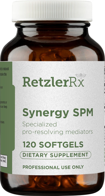 Specialized Pro Resolving Mediators - Synergy SPM by RetzlerRx® - SPM's for Joint Comfort, Tissue Health & Minor Discomfort Relief* - Non-GMO - Gluten Free - 120 Softgels HormoneSynergyAu supplements