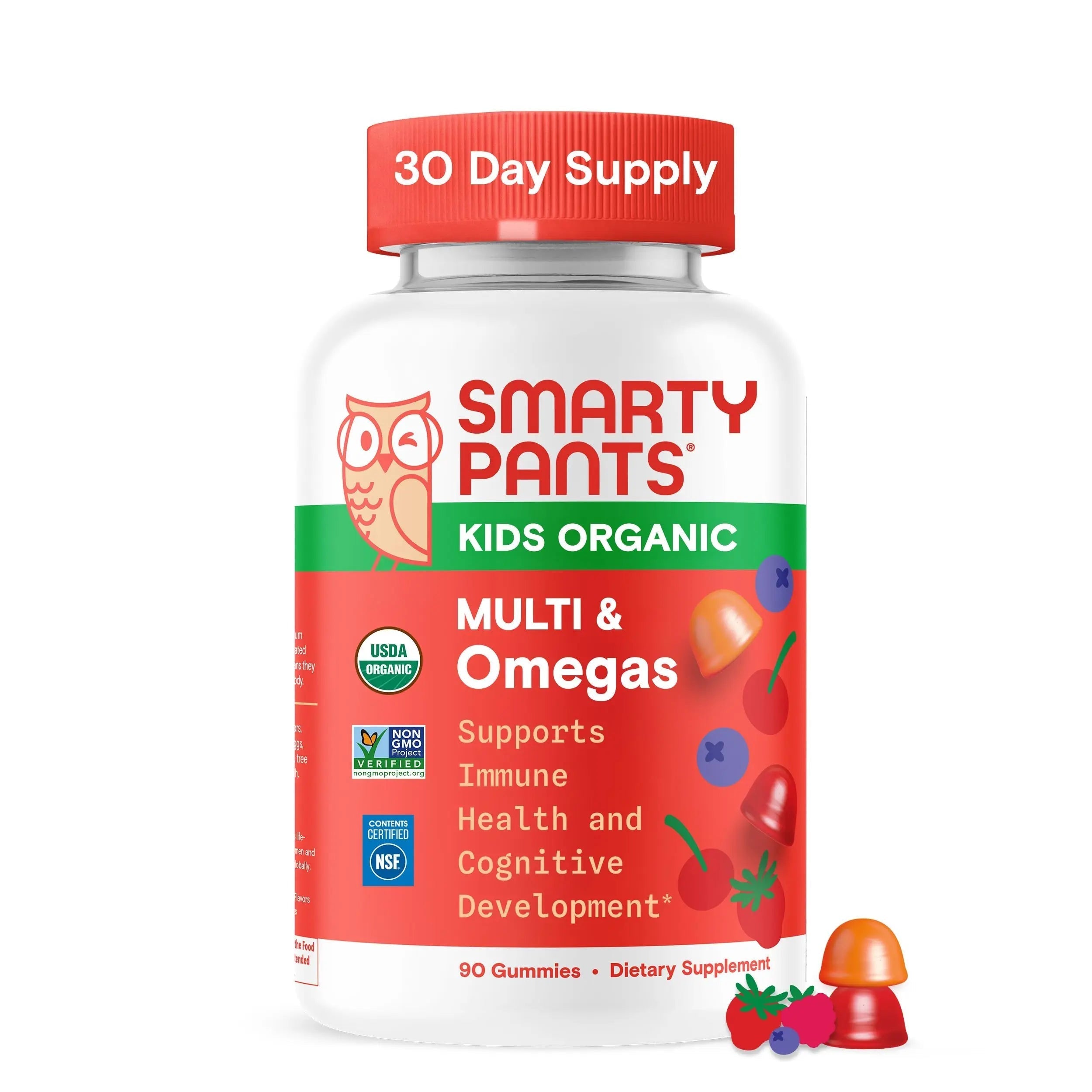 SmartyPants Organic Kids Multivitamin Gummies: Omega 3 (ALA), Vitamin D3, C, Vitamin B12, B6, A, K & Zinc for Immune Support, Biotin SmartyPantsAu supplements