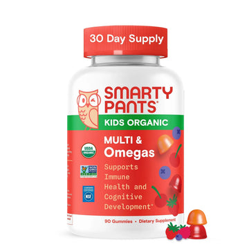 SmartyPants Organic Kids Multivitamin Gummies: Omega 3 (ALA), Vitamin D3, C, Vitamin B12, B6, A, K & Zinc for Immune Support, Biotin SmartyPantsAu supplements