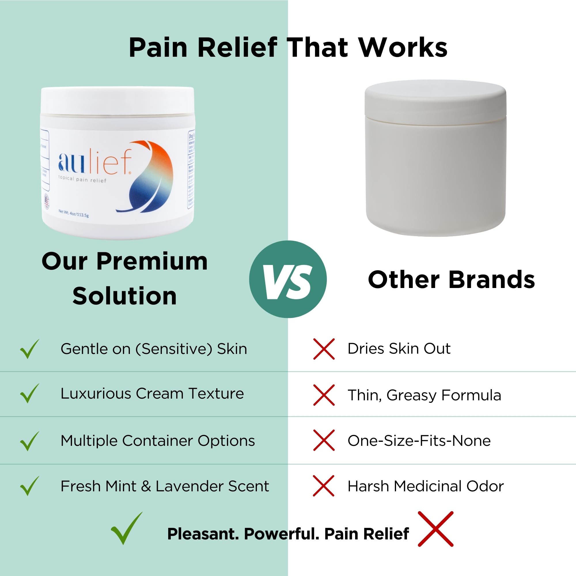 China-Gel Aulief Pain Relief Cream Arthritis & Muscle Rub for Sore Muscles & Joint Pain, Neck, Knee & Back Aches, Premium Mint Green Topical Gel, 8 oz Jar China-GelAu supplements