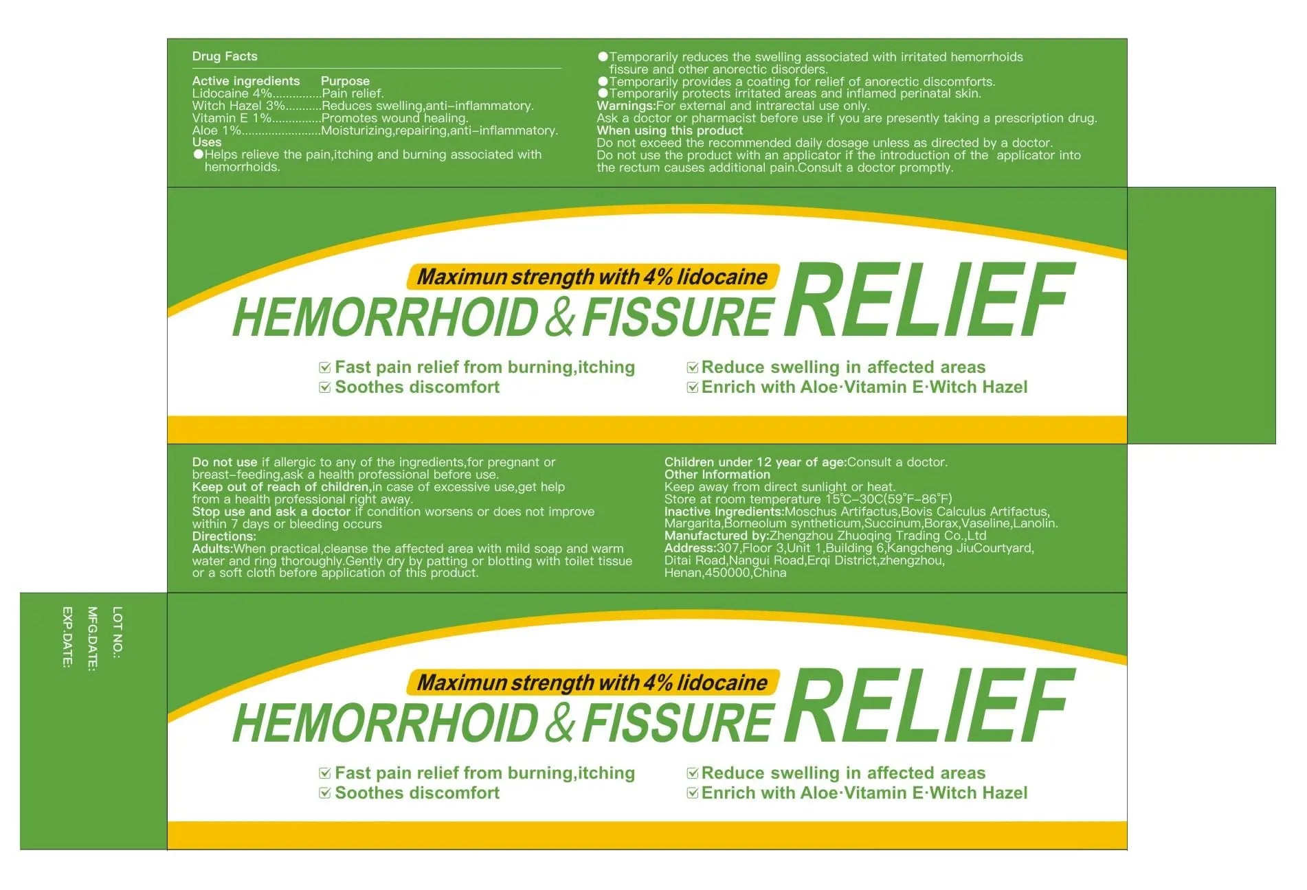CainNeks Hemorrhoid & Fissure Relief Ointment 20g– 4% Lidocaine Maximum Strength Hemorrhoid Cream, Fast Itching Burning Swelling Relief, Herbs Fast Acting Ingredients. 0.7 oz. CainNeksAu supplements