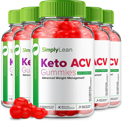 (5 Pack) Simply Lean Keto ACV Gummies - Official - Keto Simply Lean ACV Advanced RillvoUS supplements