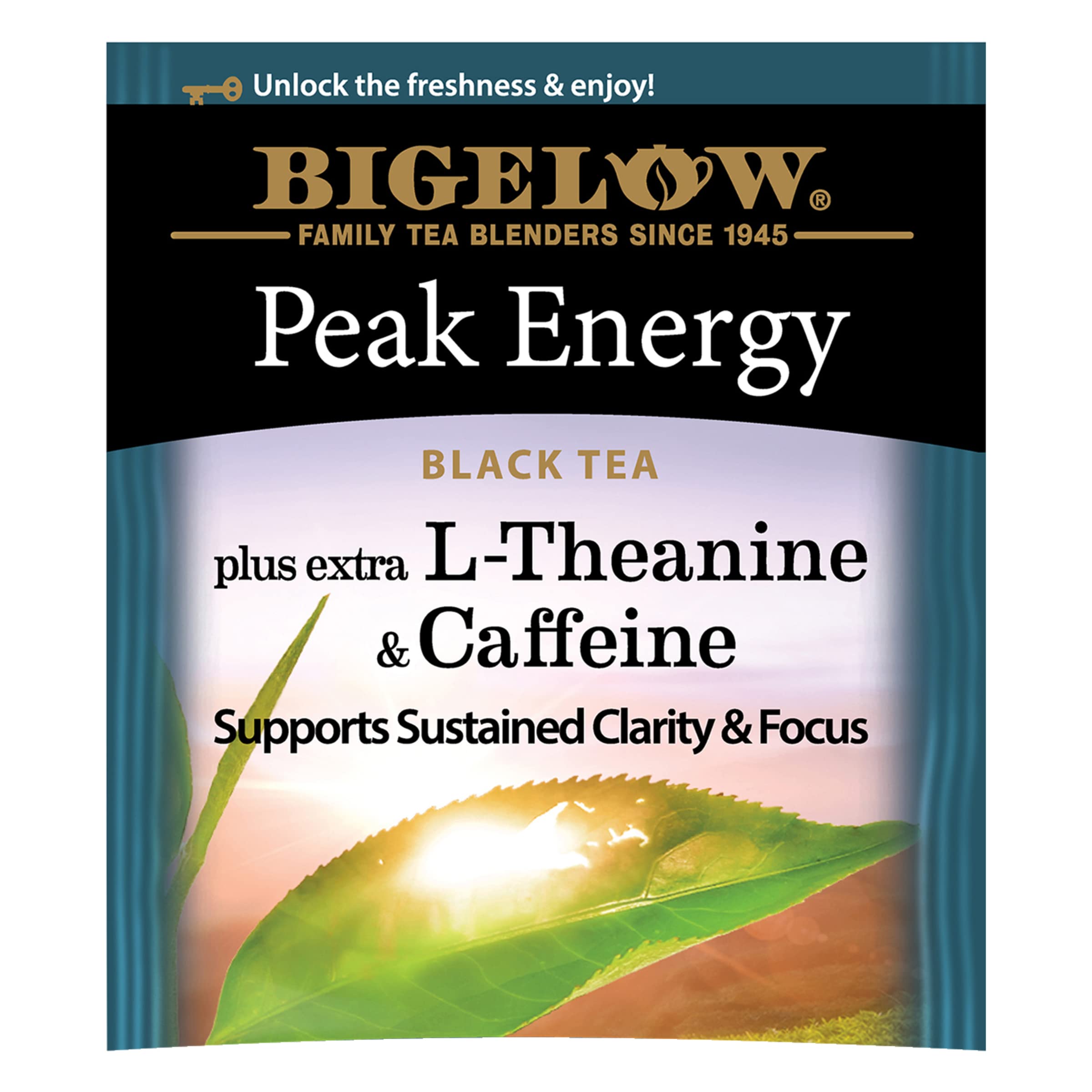 Bigelow Tea Peak Energy plus extra L-Theanine & Caffeine, 18 Count (Pack of 6), 108 Total Tea Bags Bigelow TeaAu supplements