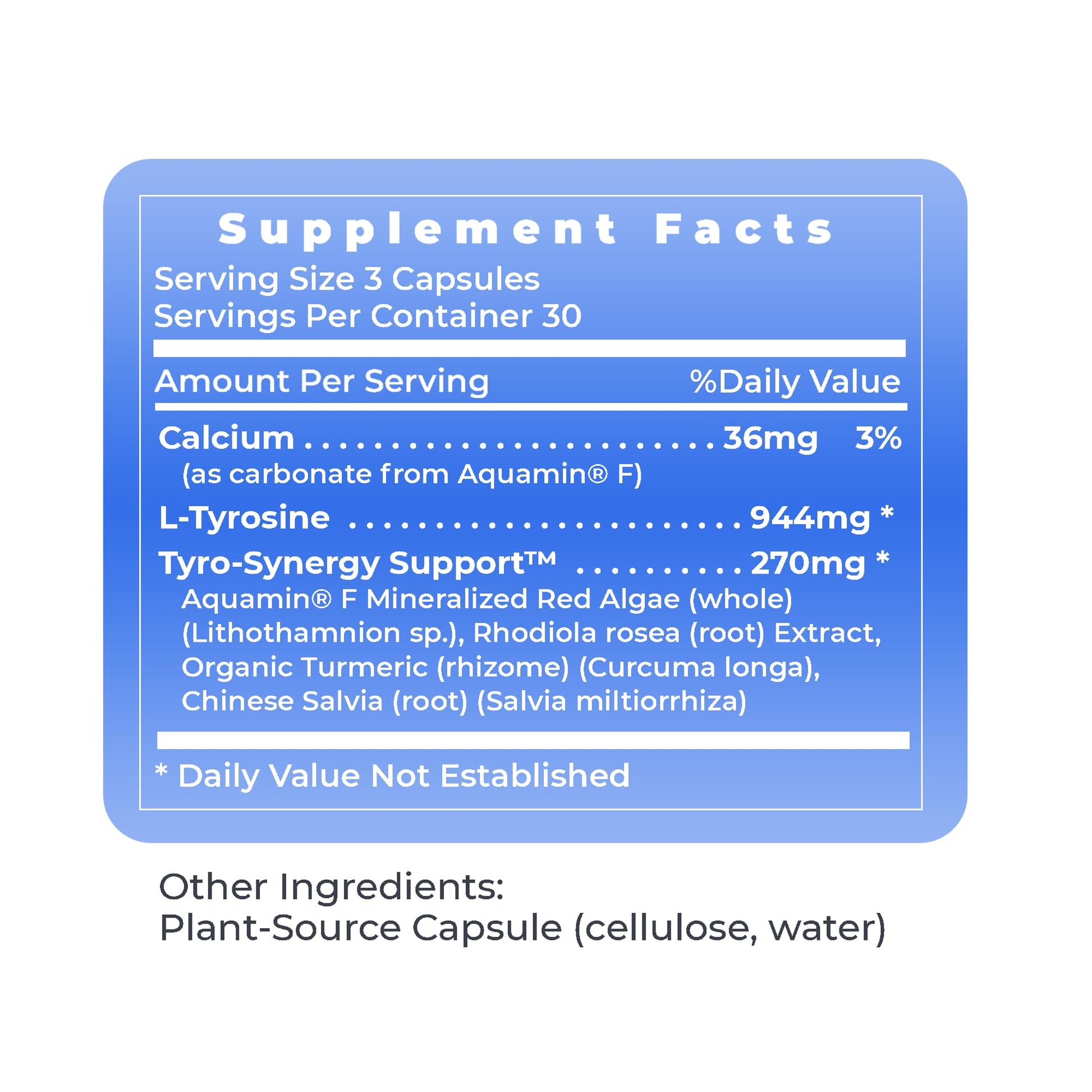 Premier Research Labs Tyrosine Matrix - L Tyrosine Supplement, L-tyrosine 944mg Capsules for Adults, Amino Acid Pills with Red Algae & Rhodiola Rosea - 90 Vegetarian Capsules Premier Research LabsAu supplements