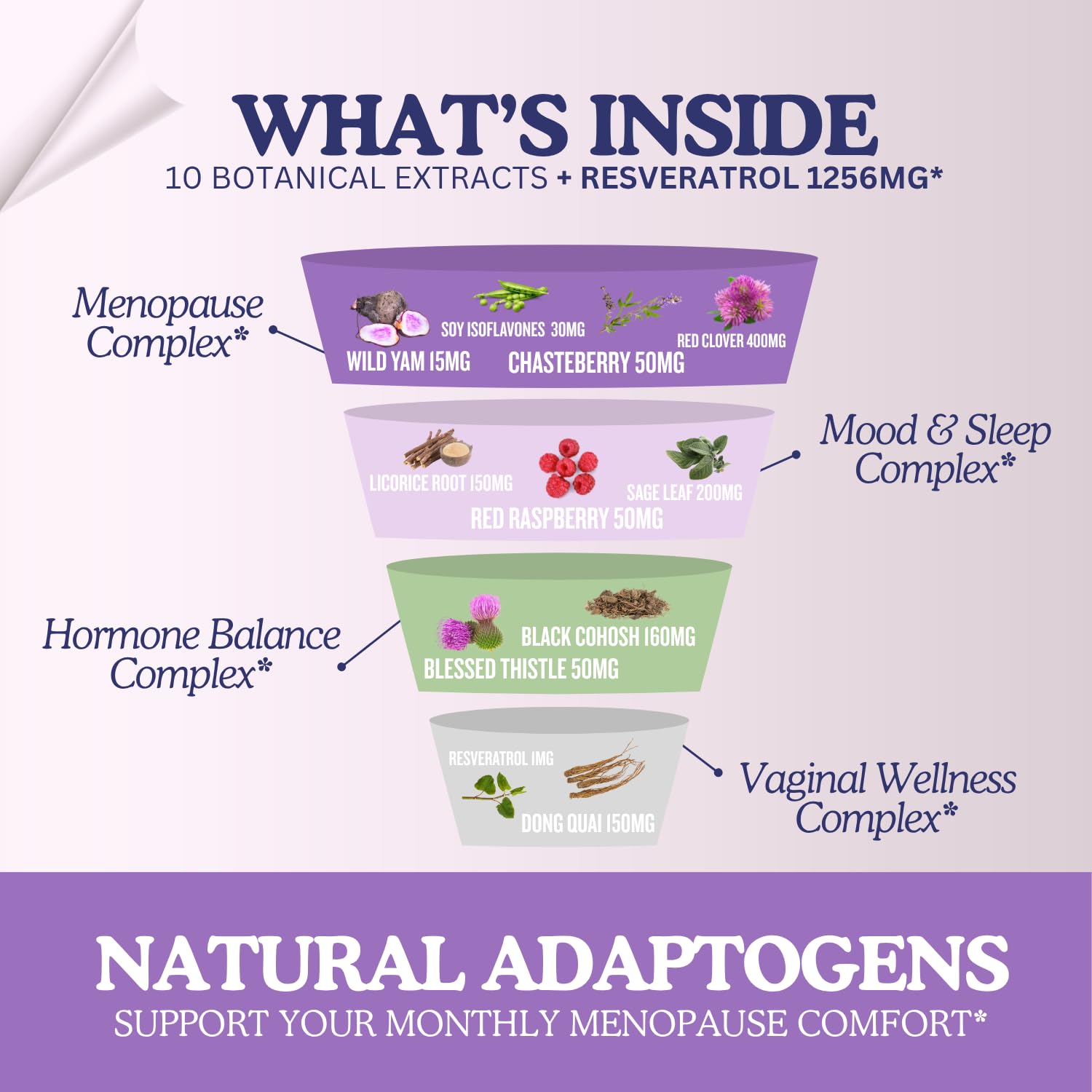 11-in-1 Hormonal Balance, Relief for Menopause Symptoms, Helps Reduce Hot Flashes, Night Sweats, and Mood Swings, Clinically Proven Ingredients, Natural PMS Support, Made in USA, 3rd Party-Tested HERBAL HOTAu supplements