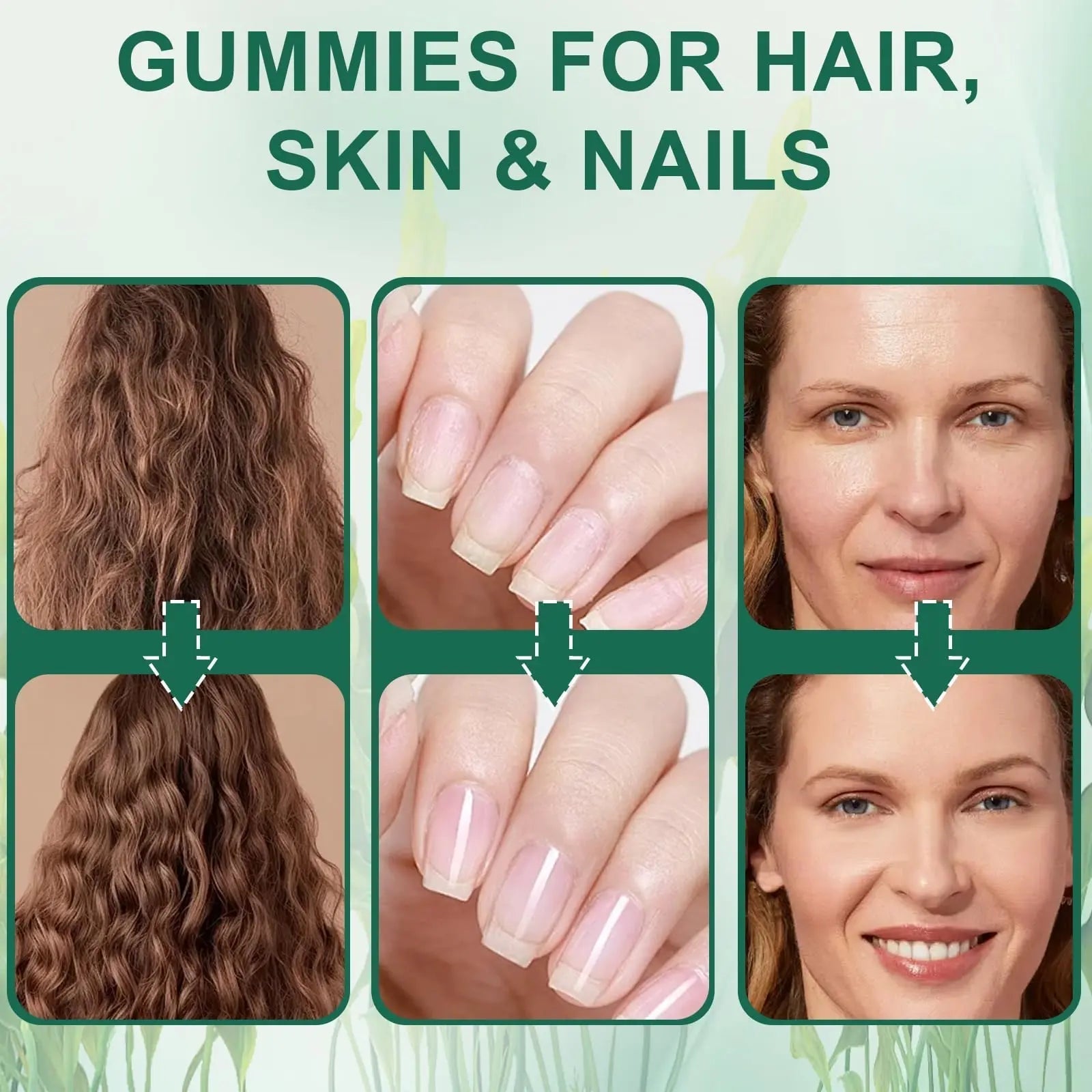 YATIME Hair Loss Gummies,Sea Moss Gummies with Vitamin C, Vitamin E, Aloe Vera, Pearl Powder Support Faster Hair Growth YATIMEAu supplements
