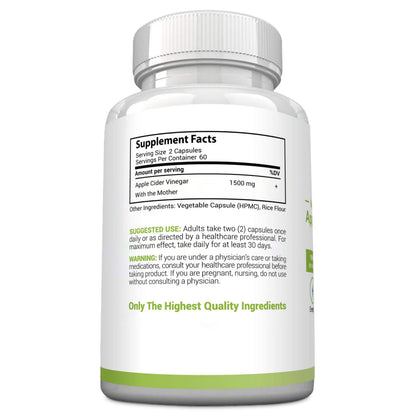 Apple Cider Vinegar Capsules with The Mother - Healthy Keto Diet Supplements MaxX LabsUS supplements