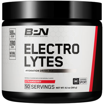 BARE PERFORMANCE NUTRITION BPN Electrolytes Hydration Drink Mix | Sugar Free Electrolyte Powder | 500mg Sodium per Serving | Naturally Sweetened | Strawberry, 50 Servings BARE PERFORMANCE NUTRITIONAu supplements