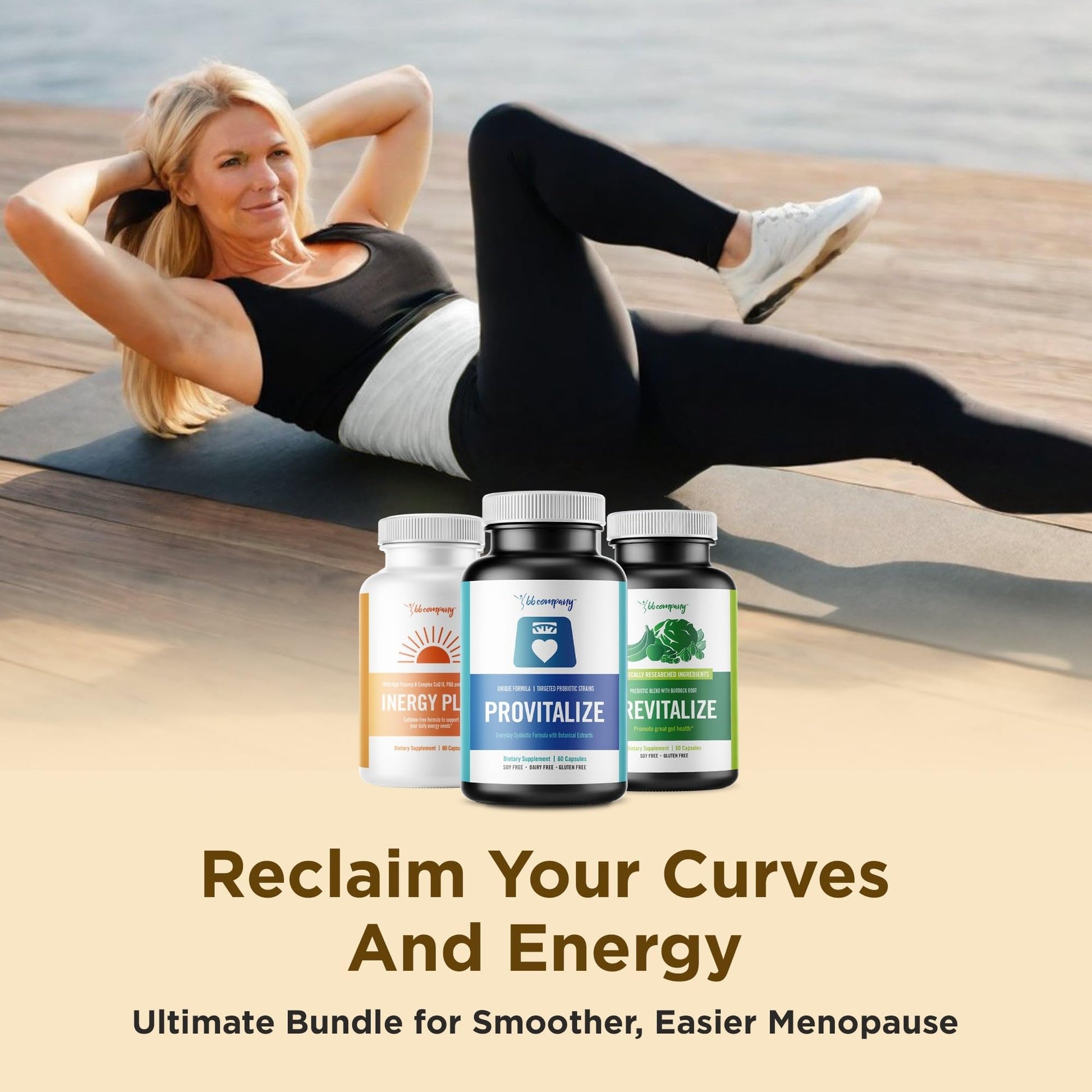 BB Company Menokit Bundle | Menopause Vitamins - Soothes Joint Aches, Boosts Energy, Mental Clarity, Gut Health | Provitalize, Previtalize & inergyPLUS | Value Bundle | Packaging Vary | 30 Day Supply BB CompanyAu supplements