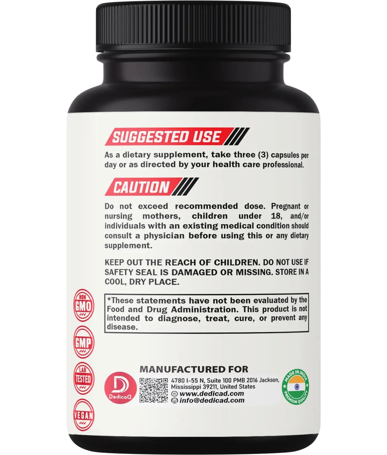 DEDICAD Sweet Wormwood Capsules 1500mg with Black Walnut & Cloves - 240 Vegan Capsules - Artemisia Annua Supplement for Immunity DEDICADnz supplements