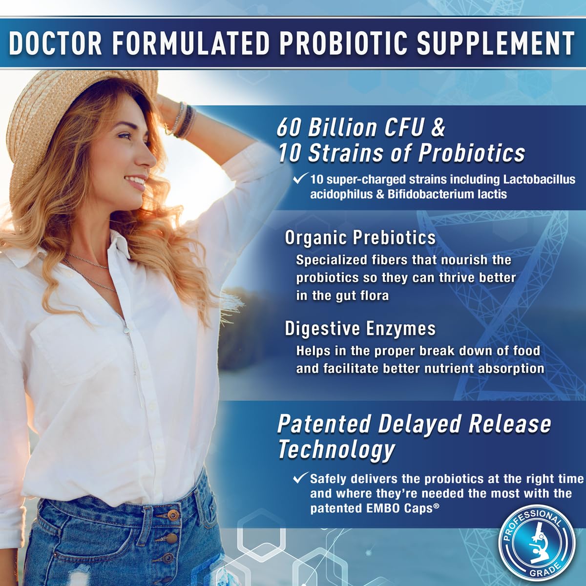 Purely Optimal Probiotics for Digestive Health, 60 Billion CFU – Delayed-Release with Digestive Enzymes & Organic Prebiotics – Bloating, Immune & Energy Support, 30 Caps Purely OptimalAu supplements