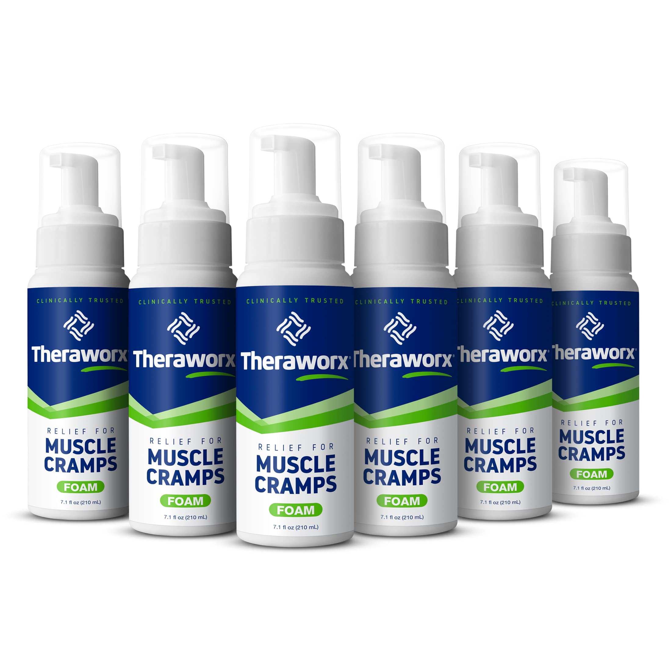 Theraworx Relief Fast-Acting Foam for Leg Cramps, Foot Cramps and Muscle Soreness, 7.1 Oz. (Pack of 6) TheraworxAu supplements