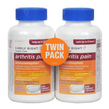Arthritis Pain Reliever, Extended Release, Acetaminophen 650 mg, 400 Caplets Member's MarkAu supplements