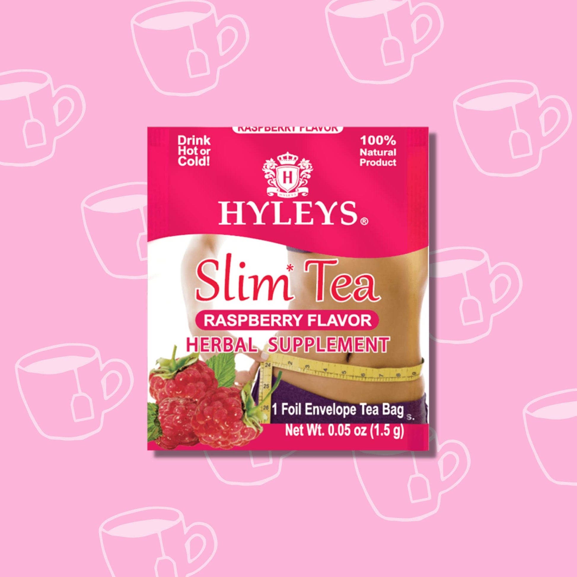 Hyleys Slim Tea Raspberry Flavor - Weight Loss Herbal Supplement Cleanse and Detox HYLEYSUS supplements