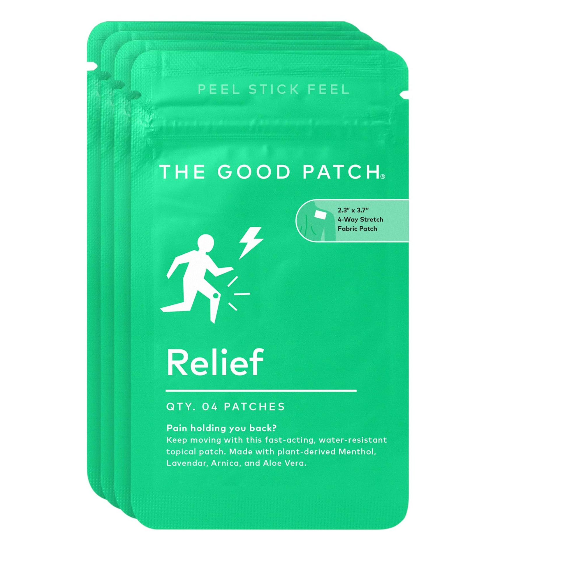 The Good Patch Muscle Pain Relief Patches, Natural Patch with Menthol, Lavender, Arnica and Aloe Vera, Sustained Release, Plant Powered Wearable Wellness, For Back, Neck, Arms, Legs (16 Total Patches) The Good PatchAu supplements