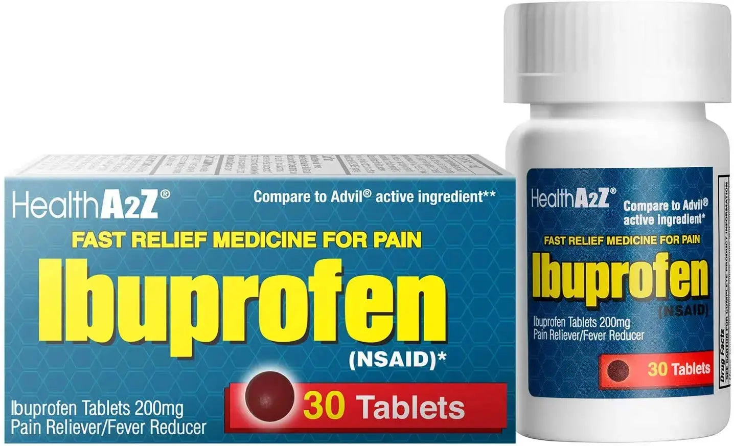 HealthA2Z® Ibuprofen Caplets 200mg | Pain Reliever & Fever Reducer | 24 Packs of 30 Tablets (720 Tablets Total) | Value Pack | NSAID HealthA2ZAu supplements