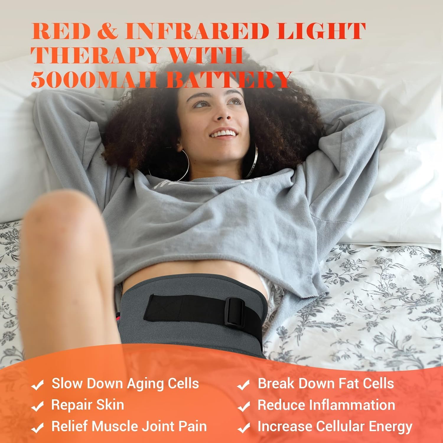 Comfytemp Red Light Therapy Belt, Cordless Infrared Red Light Therapy for Body Device, Wearable Red ComfytempAu supplements