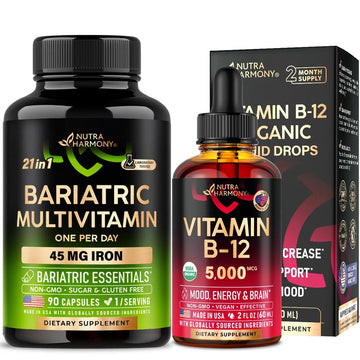 Bariatric Multivitamin Capsules & Organic Vitamin B12 Drops NUTRAHARMONYAu supplements
