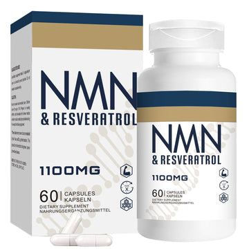 Jeaderly 1100mg NMN & Trans-Resveratrol, 3-in-1 Supplement, 60 Veggie Capsules – Supports NAD+ Boost*, Cellular Energy, Immune Function, Muscle Health & Anti-Aging, 30-Day Supply JeaderlyAu supplements