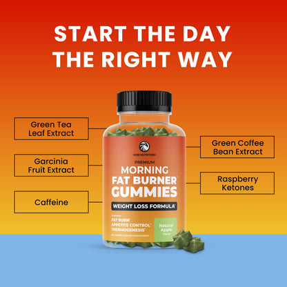 Morning Fat Burner Gummies for Weight Loss for Women & Men | Thermogenic Belly Nobi NutritionUS supplements