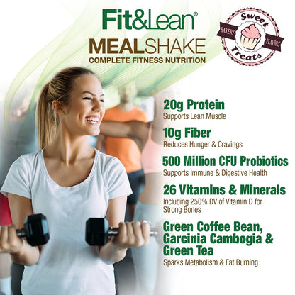 Fit & Lean Meal Shake Meal Replacement with Protein, Fiber, Probiotics and Organic Fruits Fit & LeanUS supplements