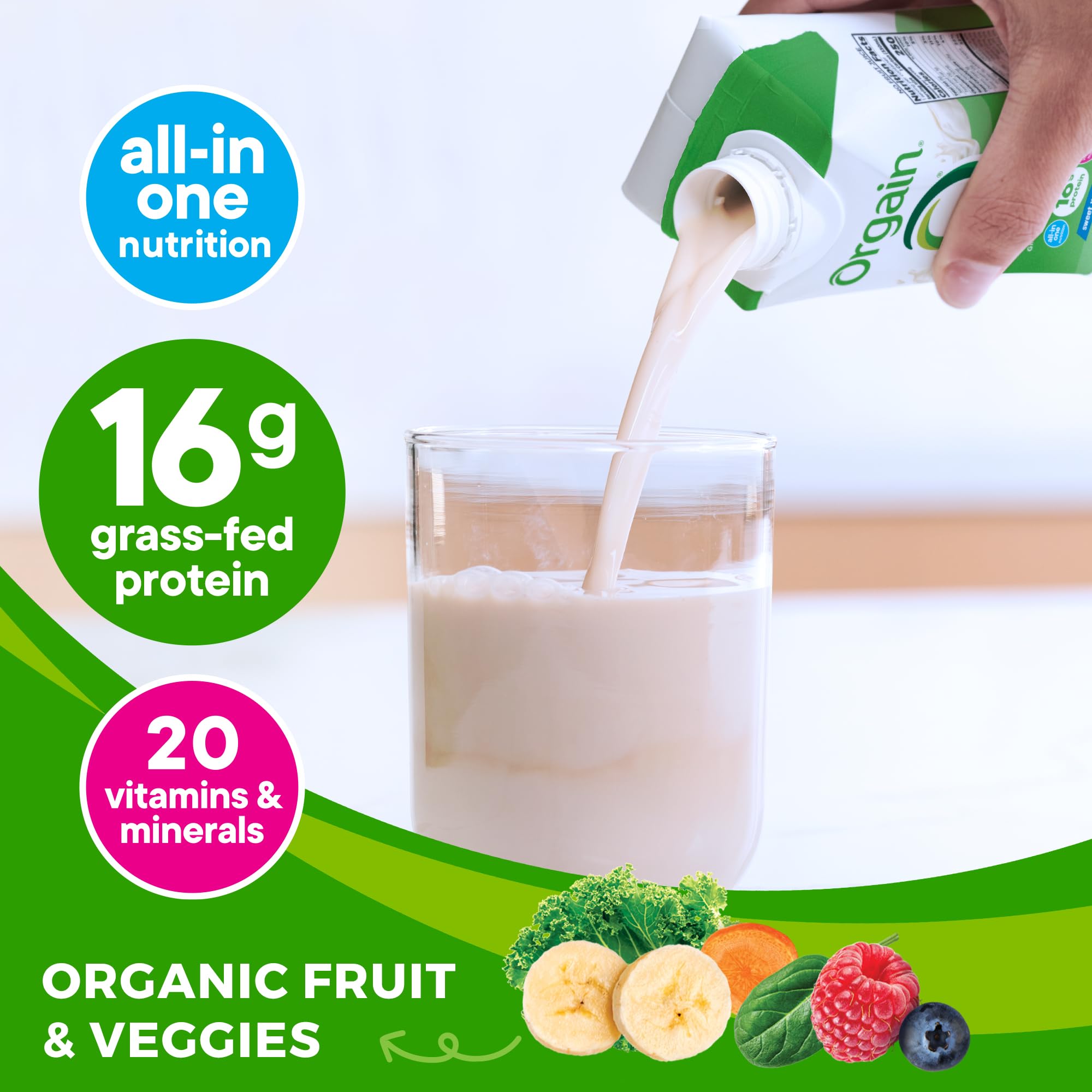 Orgain Organic Nutritional Protein Shake, Vanilla Bean - 16g Grass Fed Whey Protein OrgainAu supplements